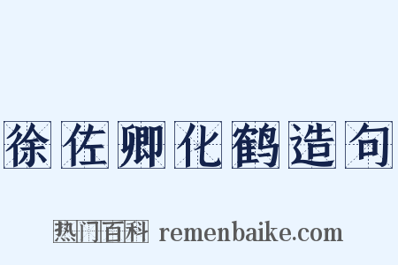 徐佐卿化鹤造句是什么意思的图片